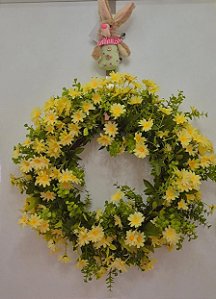 Guirlanda de Páscoa com Flores 40x40cm