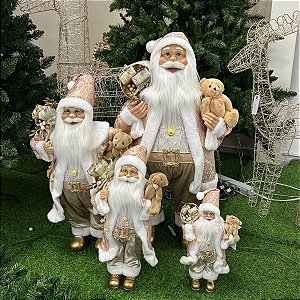 Papai Noel em Pe Champanhe com Rosa