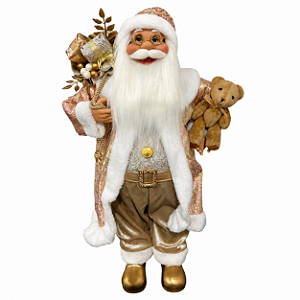 Papai Noel em Pe Champanhe com Rosa