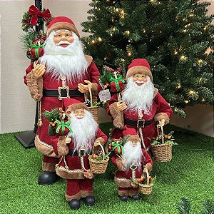 Papai Noel Com Cesta de Frutas