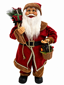 Papai Noel Com Cesta de Frutas