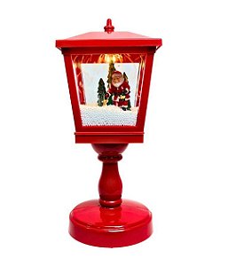 POSTE PAPAI NOEL - 31CM X 13.5CM X 13.5CM VERMELHO - PILHA