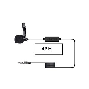 Microfone Lapela - Smart /Câmera P2 4,5m - V01SP -  COMICA