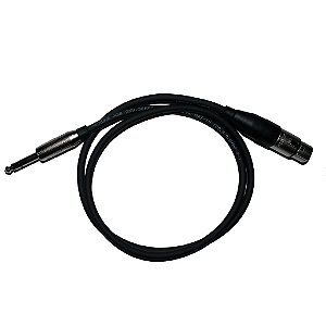 Cabo Microfone Linha Prata XLR Fêmea x P10 5m - Kalifa Cables