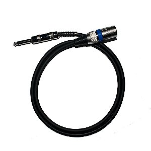 Cabo Microfone Linha Bronze XLR Macho x P10 1m - Kalifa Cables