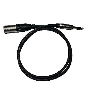 Cabo Microfone Linha Prata XLR Macho x P10 10m - Kalifa Cables