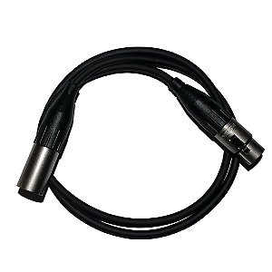 Cabo Microfone Linha Ouro XLR Macho x XLR Fêmea 1m - Kalifa Cables