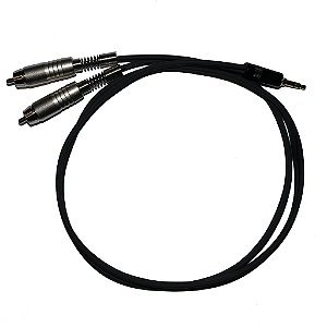 Cabo Philips Paralelo Linha Prata 2 RCA x 1 P2 Stereo 3m - Kalifa Cables