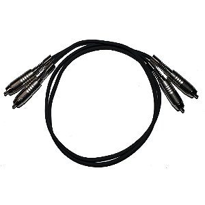 Cabo Philips Paralelo Linha Prata 2 RCA x 2 RCA 1m - Kalifa Cables