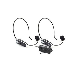 Sistema de Microfone Sem Fio HeadSet Duplo SFW-20 UHF STANER