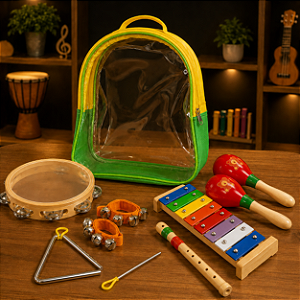 Kit Percussão Infantil Concert CK2B 6 Peças