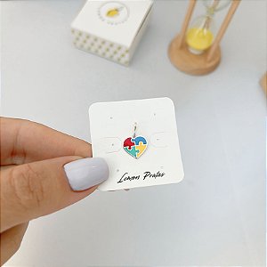 Pingente Coração Autismo 4 cores