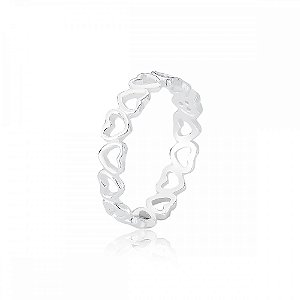 Anel Corações Vazados