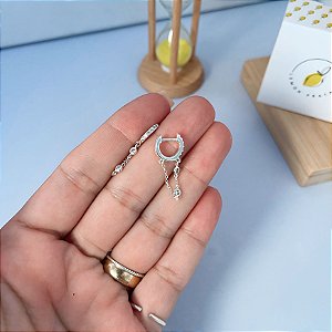 Brinco Argola Cravejada Corrente