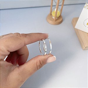 Brinco Argola Redonda Fio Quadrado