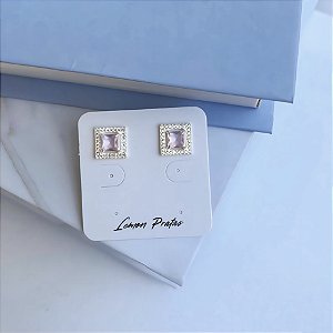 Brinco Quadrado Moldura 5mm