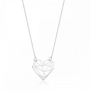 Colar Coração Geométrico