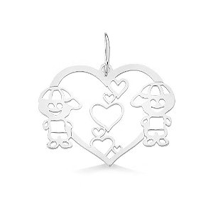 Pingente Coração meninos