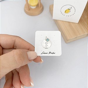 Pingente Raminho Com Pedra Azul