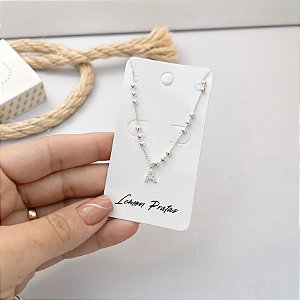 Pulseira Veneziana com Bolinhas e Inicial