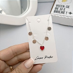 Pulseira 4 medalhas e coração