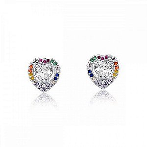 Brinco Coração Moldura