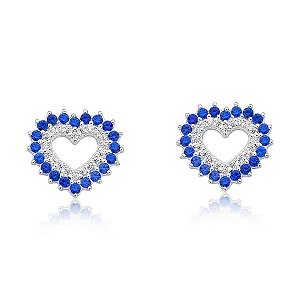 Brinco Coração Cravejado