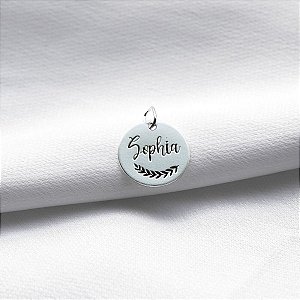 Pingente Redondo Nome e Ramo