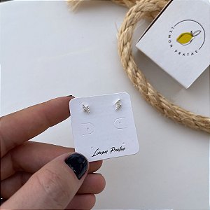 Brinco Mini Raio Cravejado