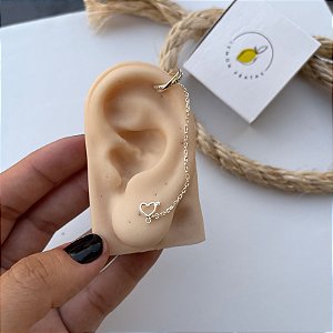 Brinco Coração Corrente