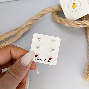 Brinco Trio Três Corações