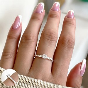 Anel Solitário Trabalhado