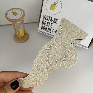 Tornozeleira 5 Olho Grego Pendurado