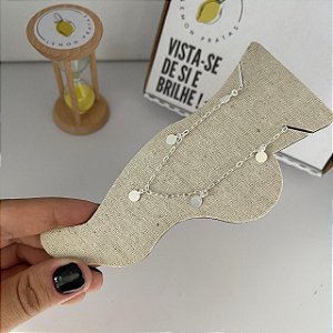 Tornozeleira 5 Medalhinhas Lisas