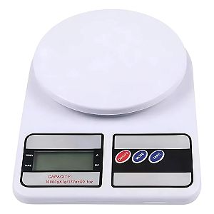 BALANÇA DE COZINHA DIGITAL P/ ATÉ 10KG BRANCA
