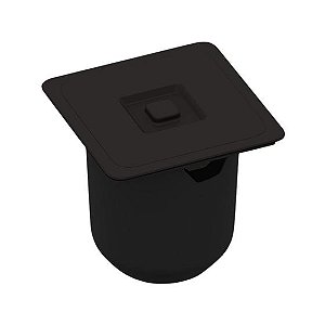 LIXEIRA QUADRADA DE EMBUTIR 8L PRETO VULCANO