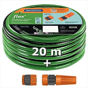 MANGUEIRA JARDIM FLEX ESP LIST C/ ENGATE 20 METROS