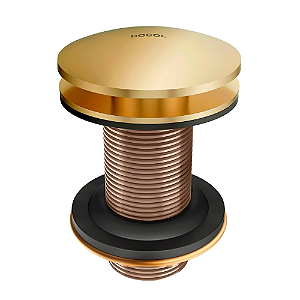 VALVULA SAIDA D'AGUA CLICK-CLACK 7/8" OURO POLIDO
