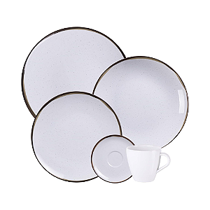 APARELHO DE JANTAR TRAMONTINA CANYON EM PORCELANA DECORADA 20 PEÇAS