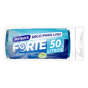 Saco de Lixo Bompack 50L Forte Azul 25Un