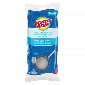 Esponja Scotch-Brite Louças Delicadas Azul