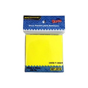 Bloco Adesivo Masterprint Amarelo Neon