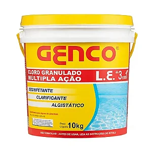 Cloro Granulado 10 Kg Múltipla Ação 3 em 1 Genco