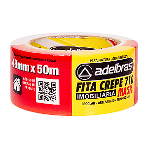 Fita Mask Crepe 710 48mm x 50m Adelbras