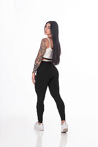 Calça legging Bicolor (Preto)