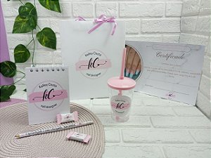 5 Kit Curso Rosa com 6 itens cada kit