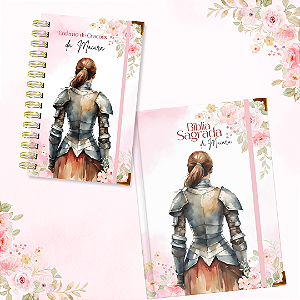 Kit Guerreira de Oração - Bíblia e Caderno Slim Rosa