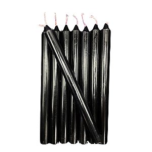 Vela Palito Preta 18cm por Kg