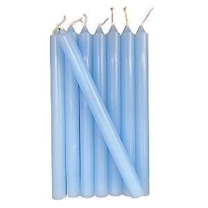 Vela Palito Azul Claro 18cm por Kg