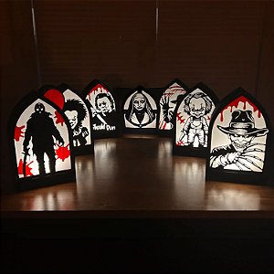Kit 7 Luminárias coleção Terror